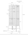 Olavi Glass Display Cabinet 0.6m - White - 16