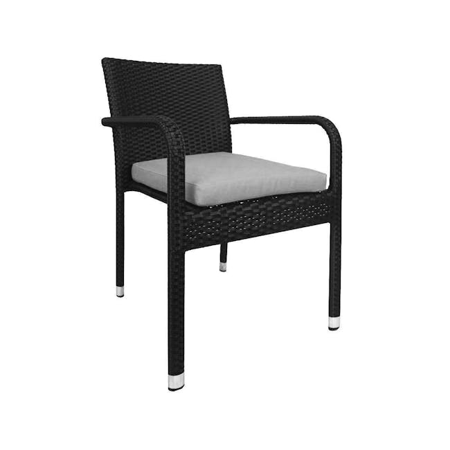 Balcony 2 Chair Bistro Set - Grey Cushion - 1