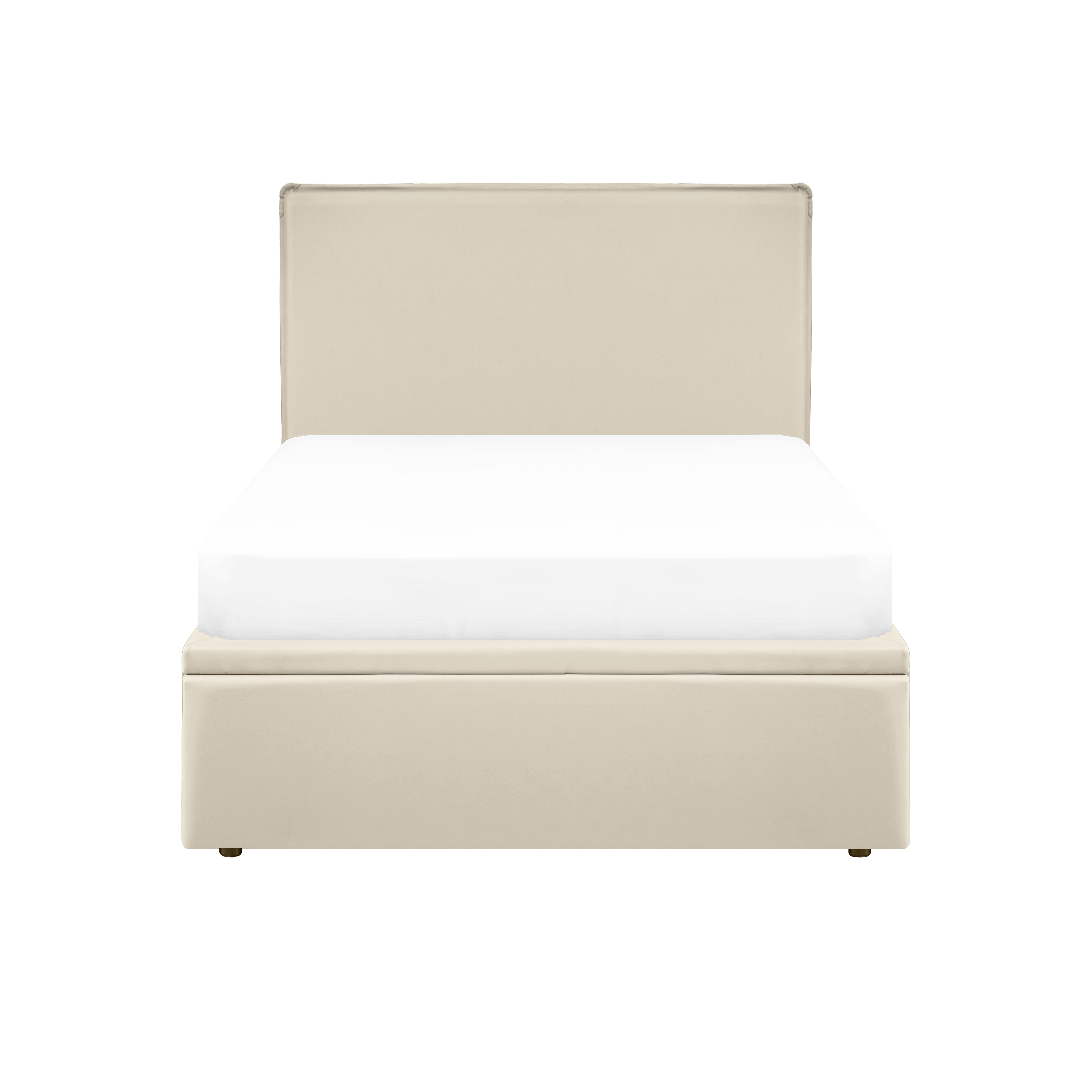 Arthur Super Single Storage Bed - Ivory (Faux Leather), Arthur by ...
