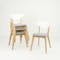 Harold Round Dining Table 1.05m in White with 4 Harold Dining Chairs in Dolphin Grey - 16