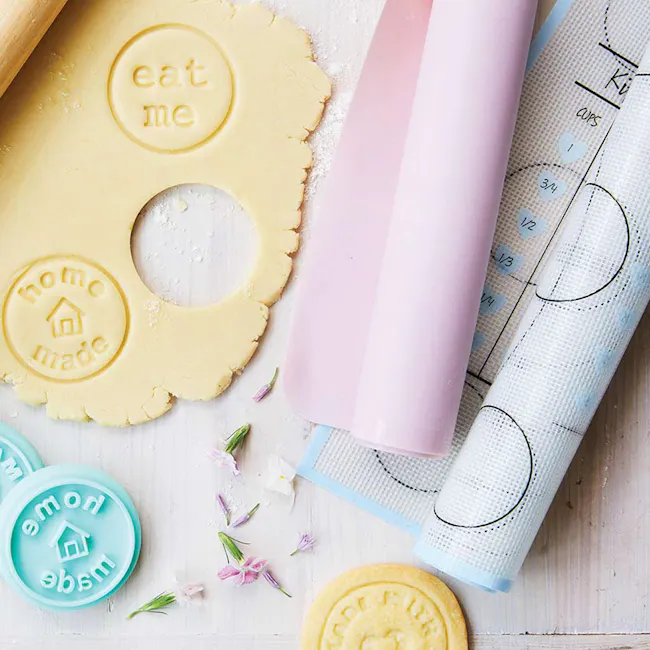 Wiltshire Silicone Preparation Mat - 2 - home made, dough cutter, baking tools, cookie cutter, pastel colors, sugar cookie