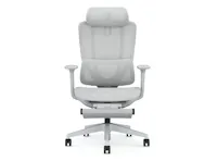 Zenith Ergonomic Chair With Leg Rest - Light Grey / Grey