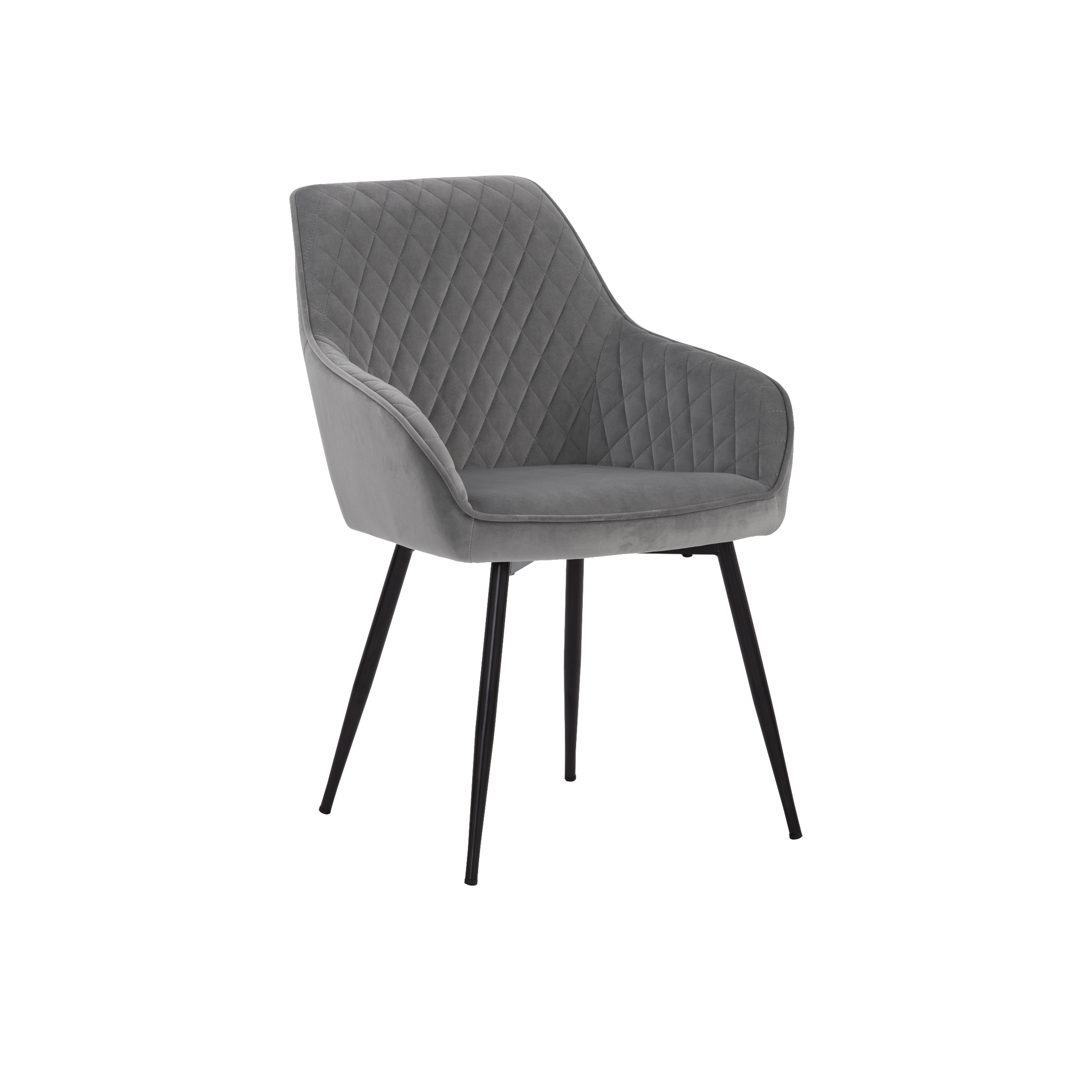 cheap grey velvet chair