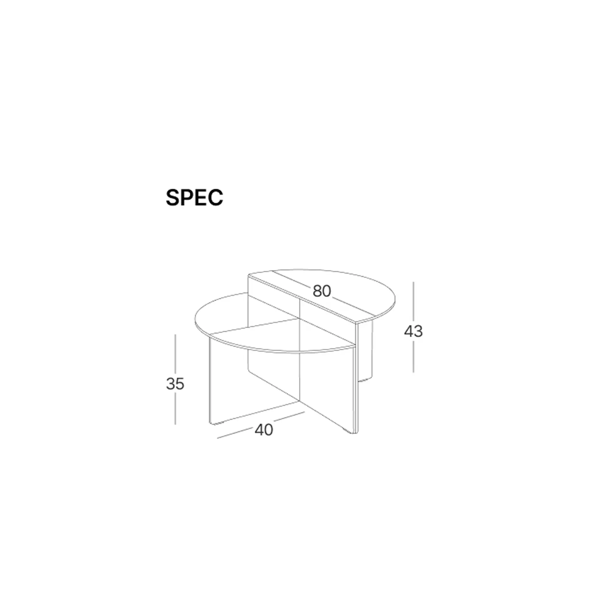 Flute Round Glass Coffee Table - Clear - 9