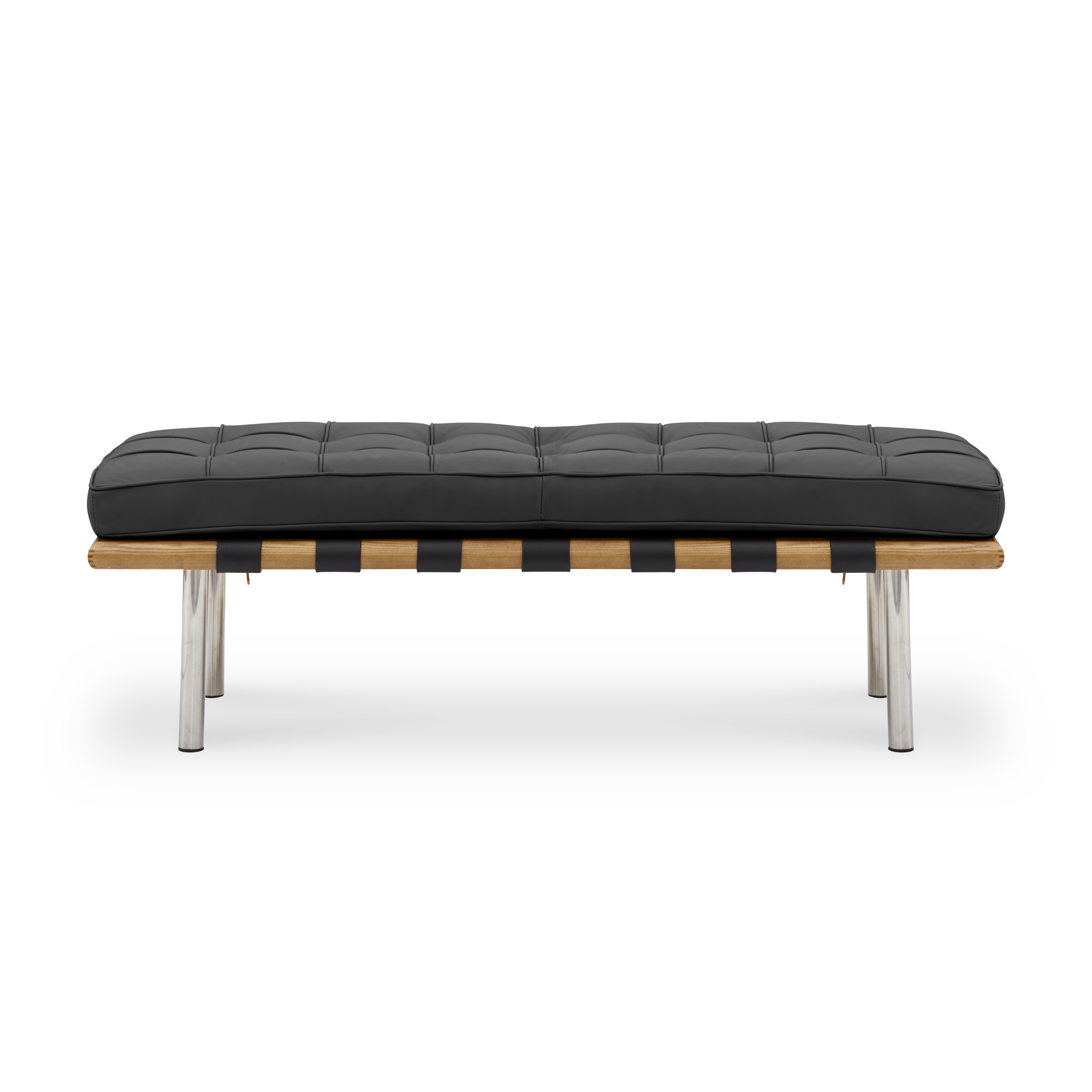 upholstered bench black