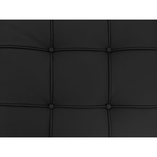 Benton 2 Seater Bench - Black (Genuine Cowhide) - 5