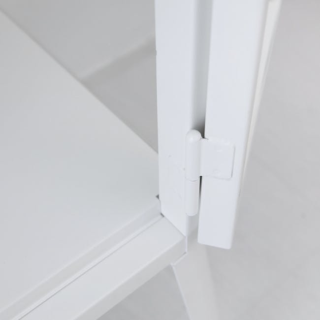 Olavi Glass Display Cabinet 0.6m - White - 14