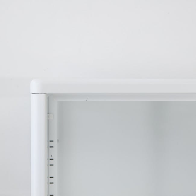 Olavi Glass Display Cabinet 0.6m - White - 9