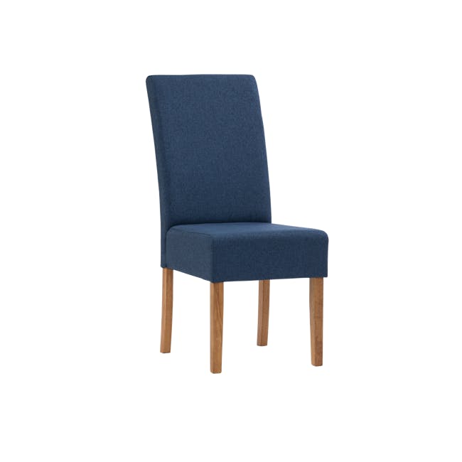 Nora Dining Chair - Natural, Navy (Fabric) - 0