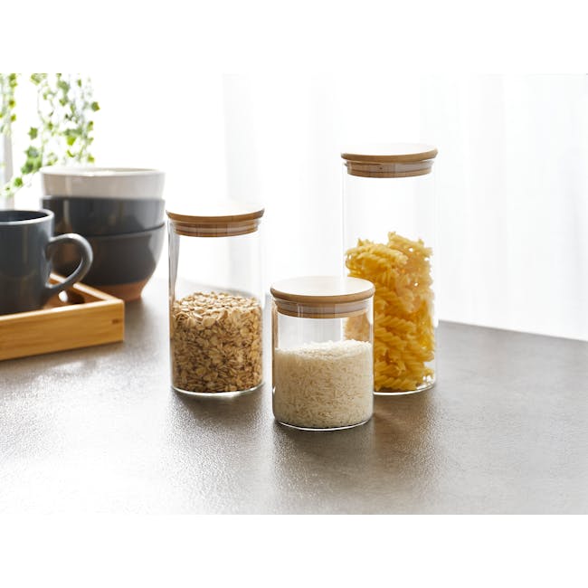 EVERYDAY Glass Jar with Bamboo Lid (3 Sizes) - 1
