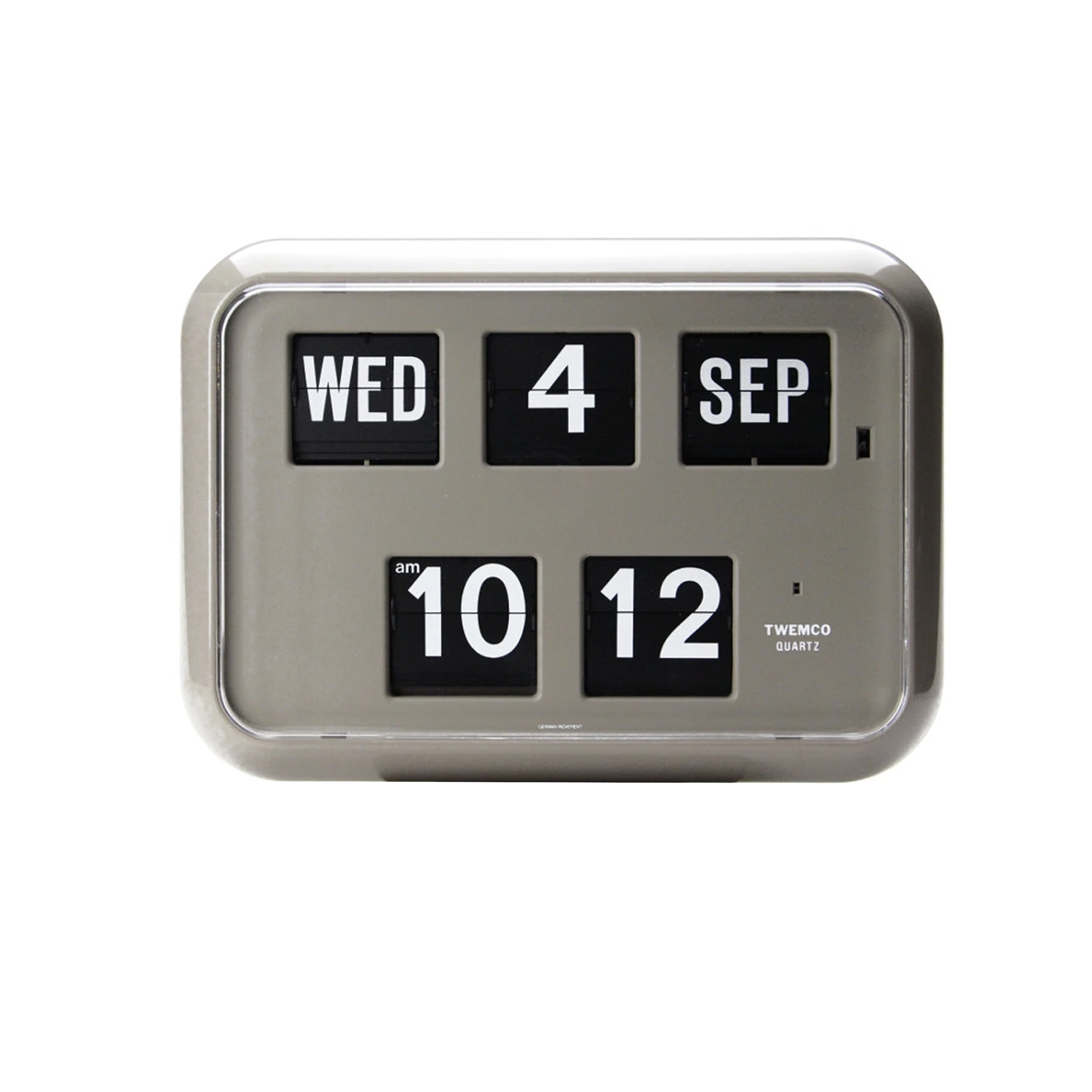 TWEMCO Big Calendar Flip Wall Clock Black, TWEMCO Retro Clocks HipVan