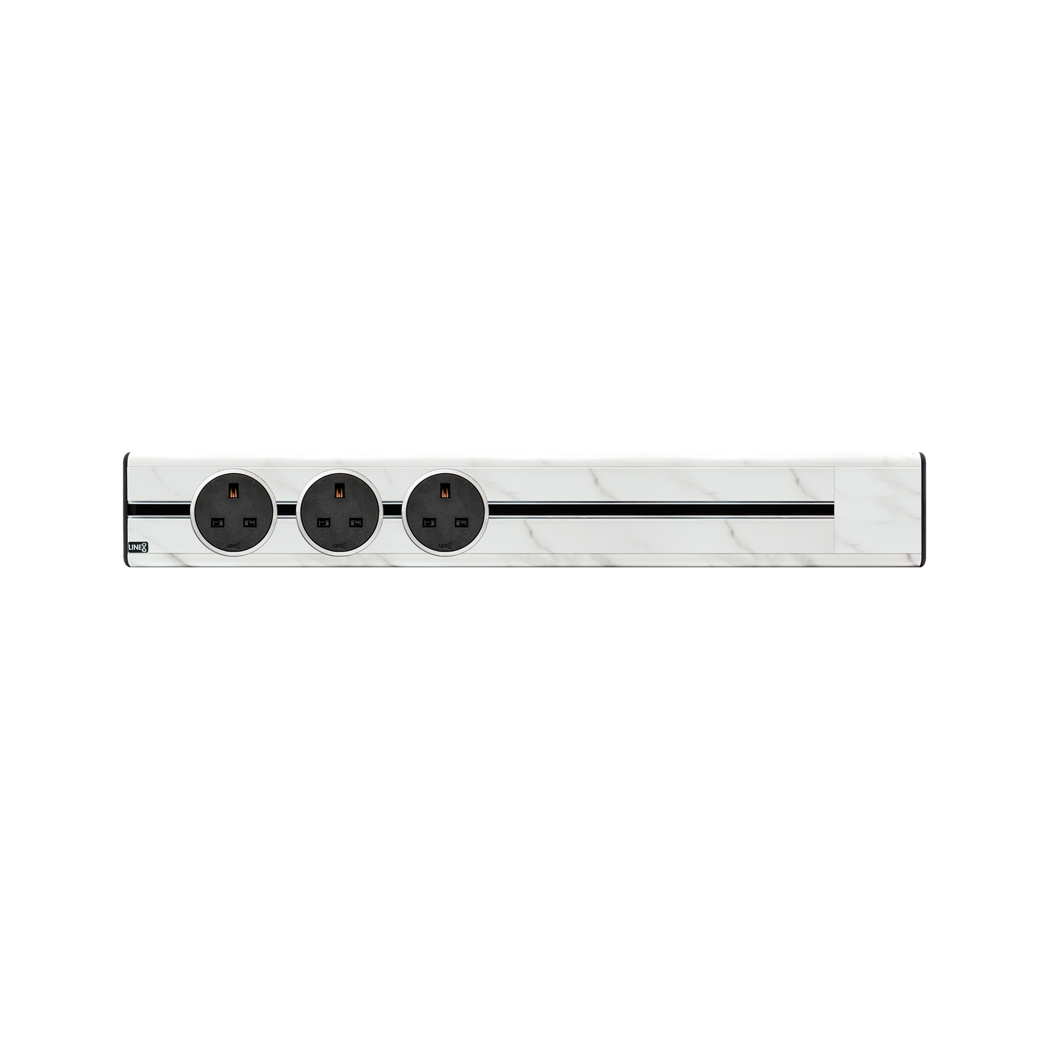 Line8 Power Track 600mm + 3 Adaptors Bundle - Indian White Marble