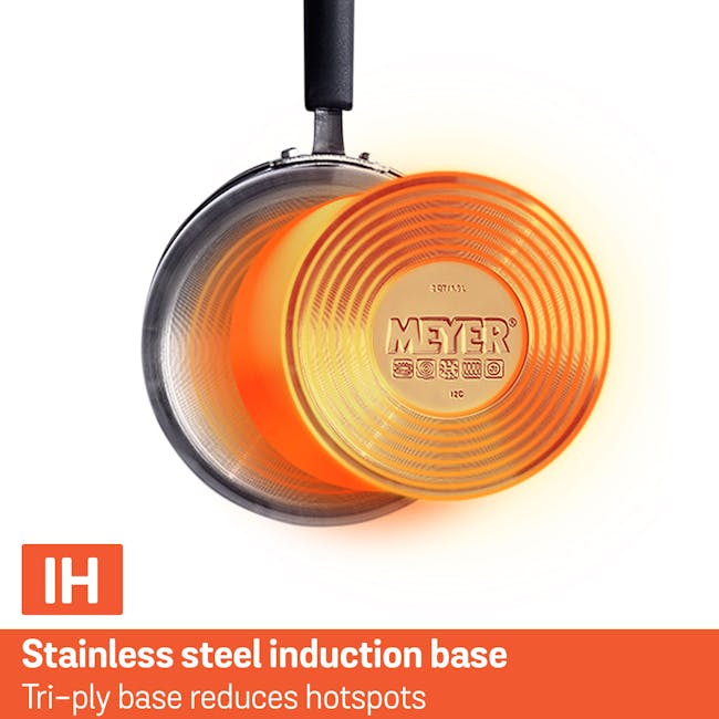 Meyer Centennial IH Stainless Steel Saucepan with Glass Lid (2 Sizes) - 3