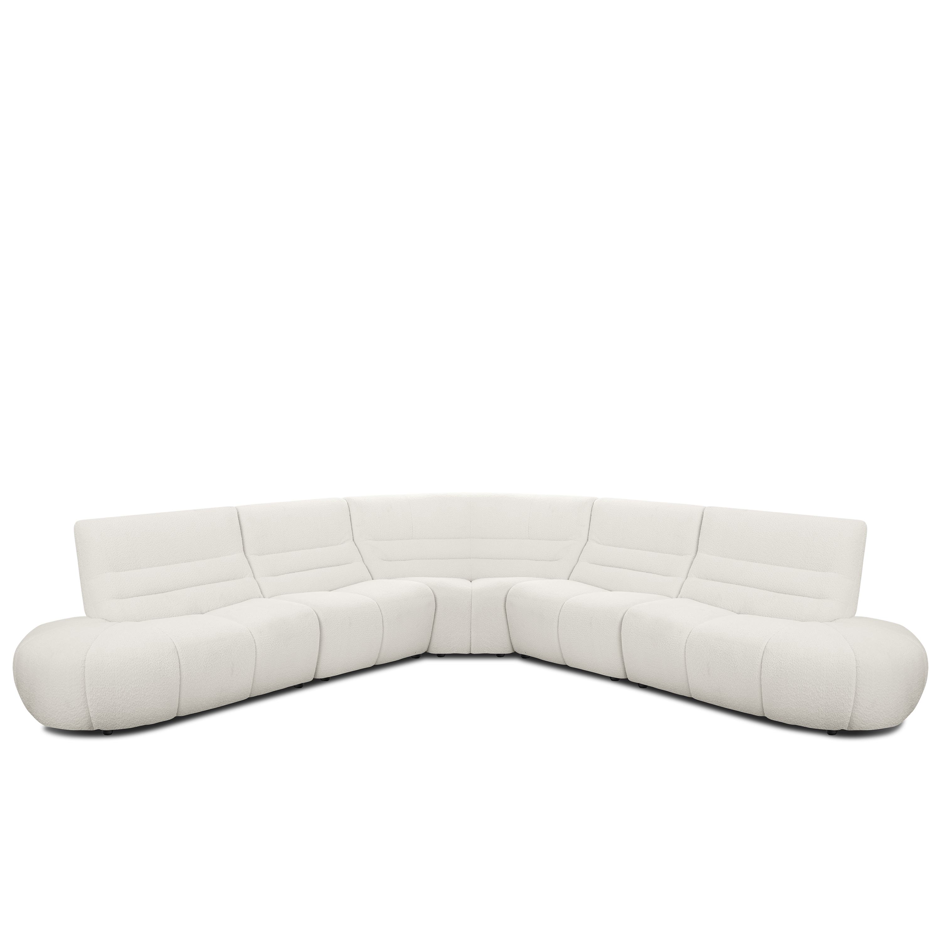 Tara Large Corner Sectional Extended Sofa - Beige - Image 1