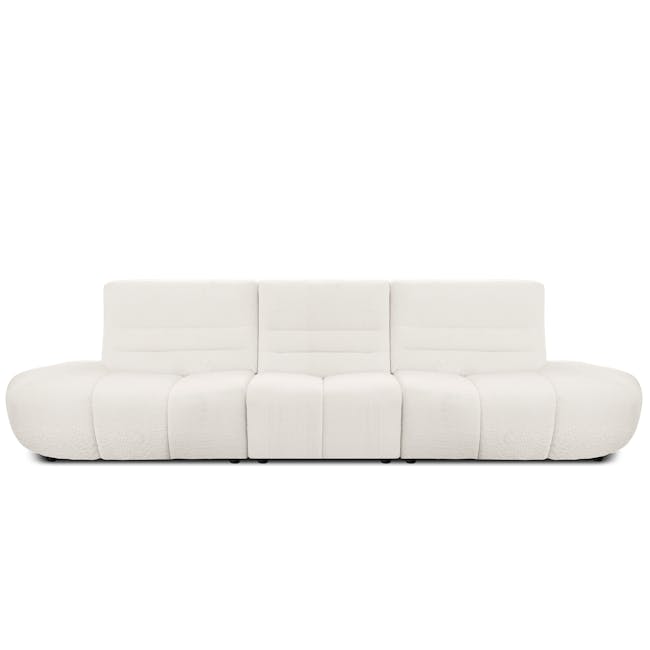 Tara Right Extended Chaise Sofa Unit - Beige - 8