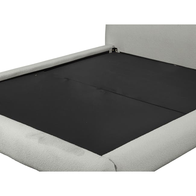 Othello King Bed - Dark Grey Boucle - 7