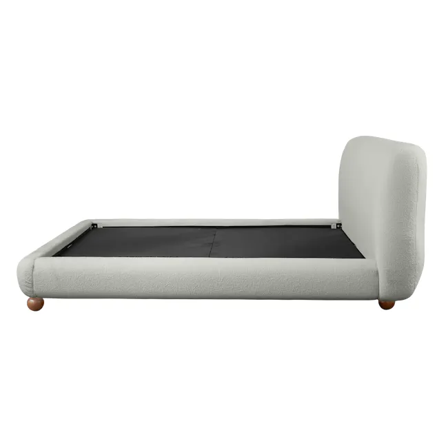 Othello King Bed - Dark Grey Boucle - 5