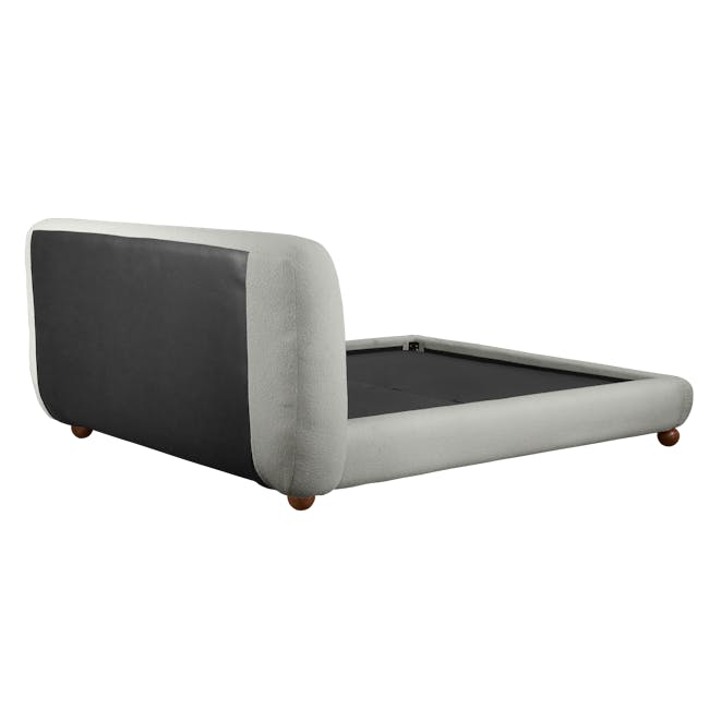 Othello King Bed - Dark Grey Boucle - 5