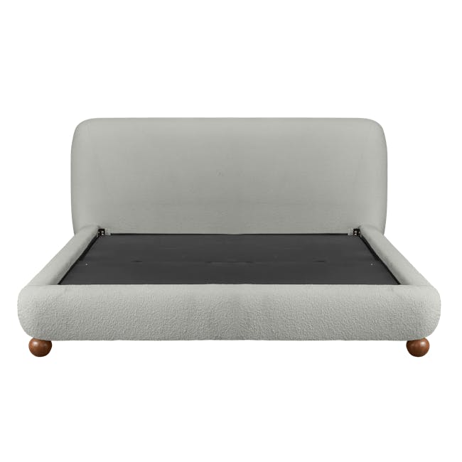 Othello King Bed - Dark Grey Boucle - 2