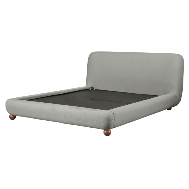 Othello King Bed - Dark Grey Boucle - 3
