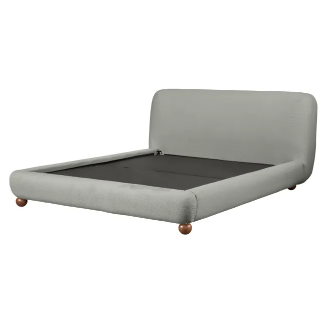 Othello King Bed - Dark Grey Boucle - 4