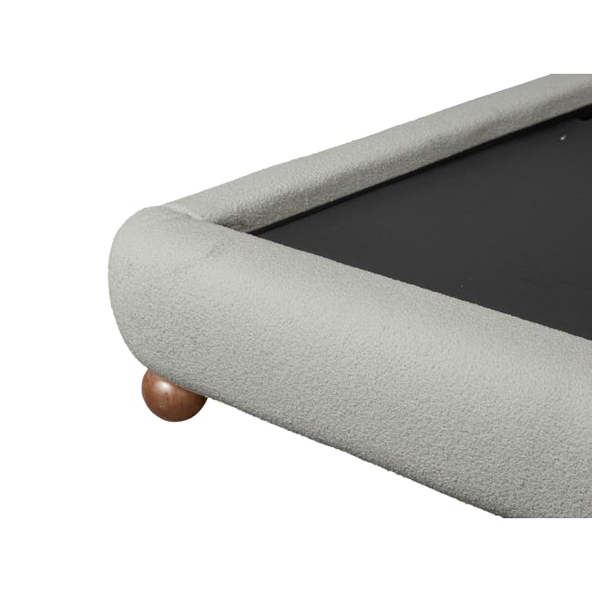 Othello King Bed - Dark Grey Boucle - 9