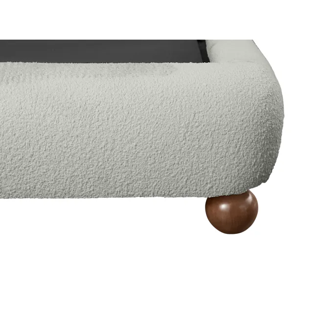 Othello King Bed - Dark Grey Boucle - 9