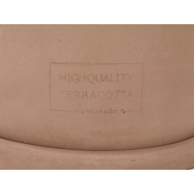Mario Terracotta Pot with Saucer - Small - 3