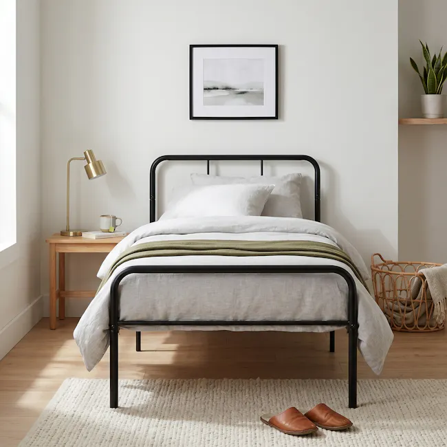 Owen Super Single Metal Bed - Black - 2