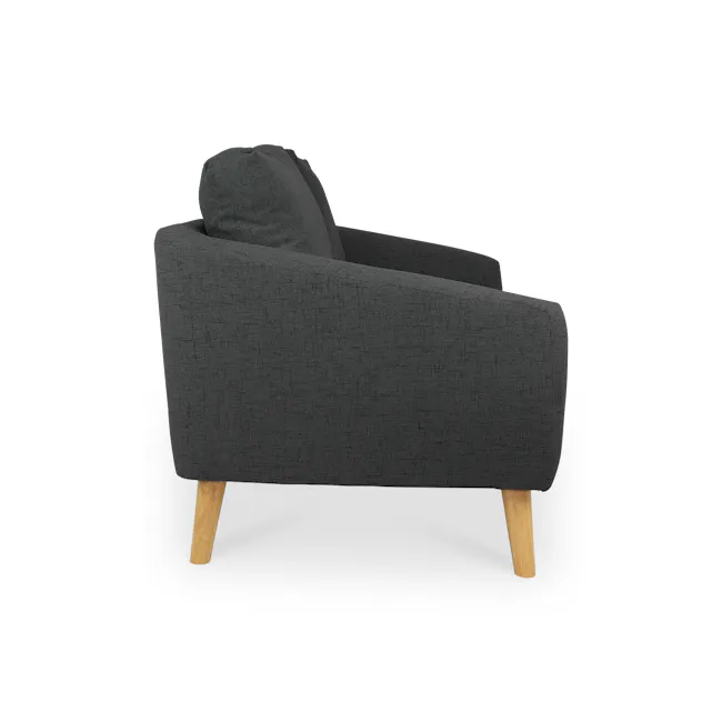 Hana 3 Seater Sofa with Hana 2 Seater Sofa - Charcoal - 33