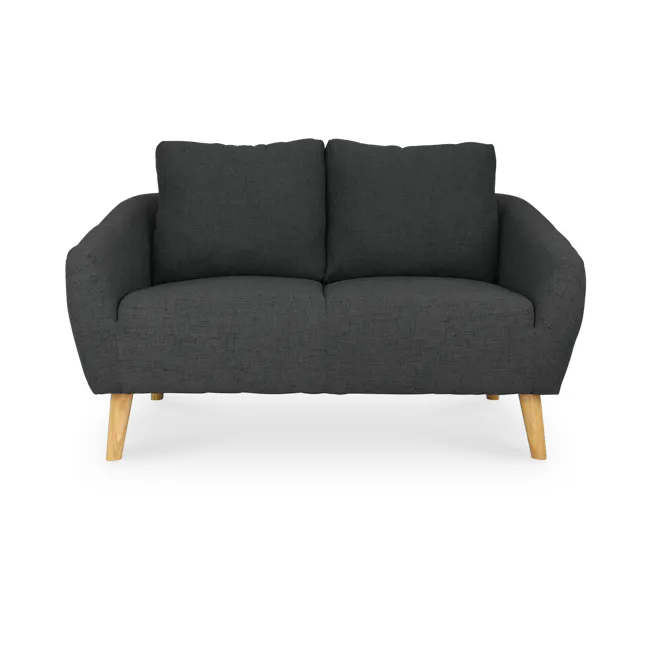 Hana 3 Seater Sofa with Hana 2 Seater Sofa - Charcoal - 35