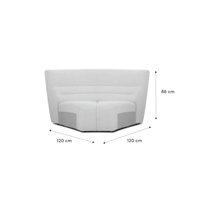 Tara Corner Sofa Unit - Dark Grey - 9