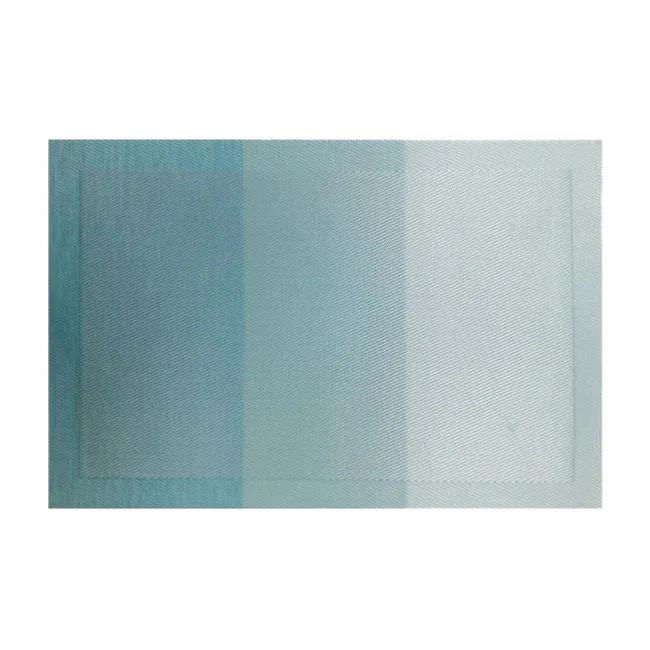 RAPEE PYRAMID Placemat - Aqua - 1 - Modern textile design featuring a gradient blue and white color scheme, Abstract