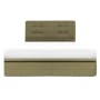 ESSENTIALS King Headboard Storage Bed - Khaki (Fabric) - 0