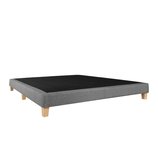 ESSENTIALS Super Single Divan Bed Grey (Fabric), ESSENTIALS Beds by