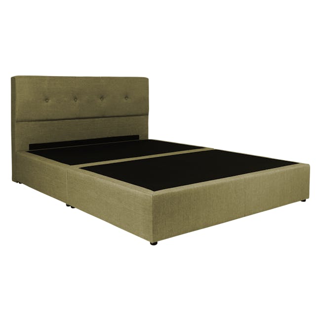 ESSENTIALS Super Single Headboard Box Bed - Khaki (Fabric) - 3