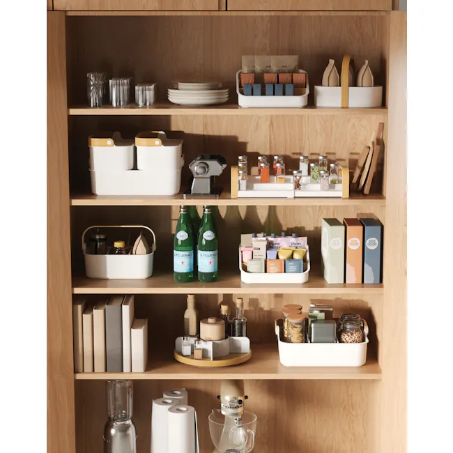 Bellwood Rotating Tray - White, Natural - 10 - Glassware, kitchen utensils, plates, bowls, baking trays, spice containers