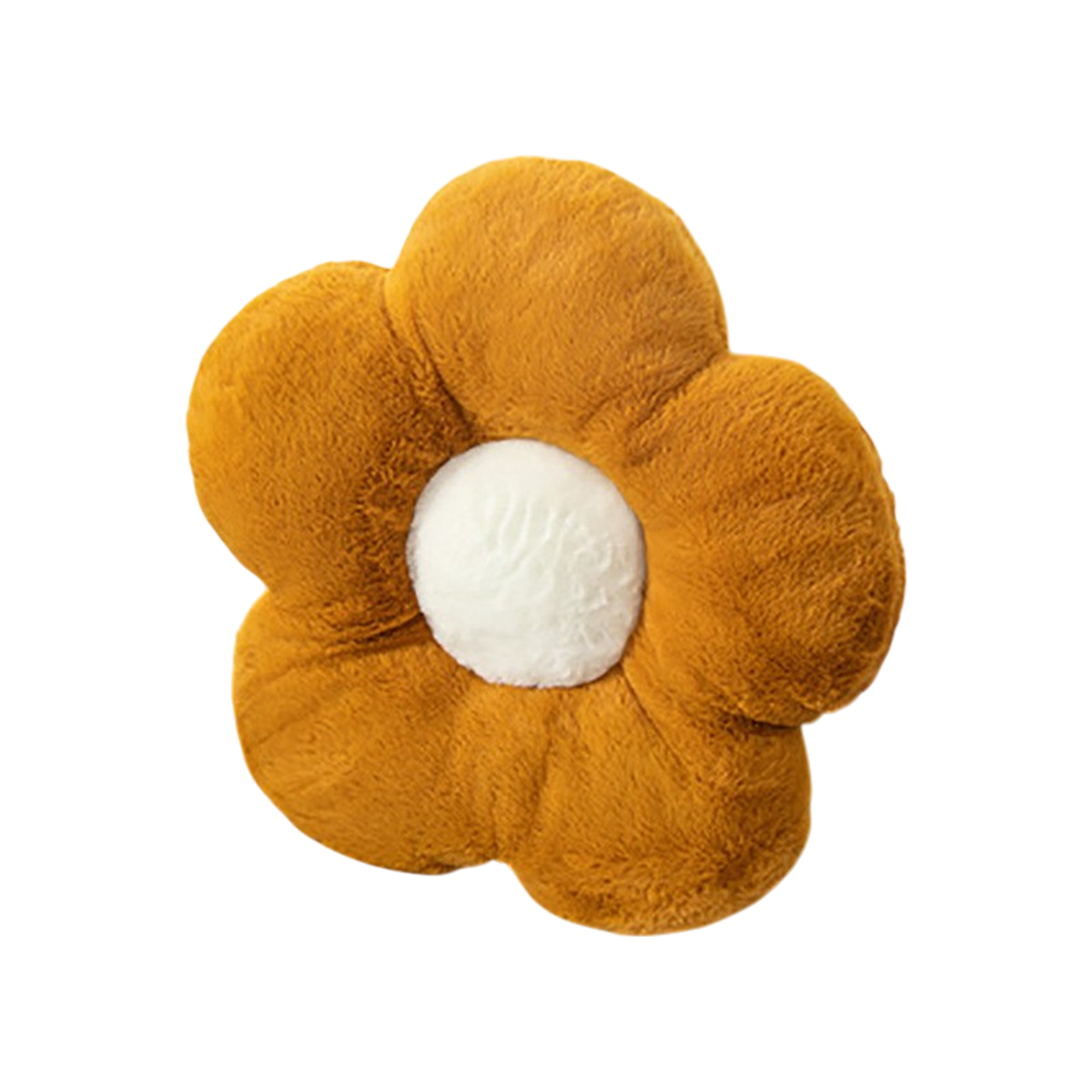 Daisy Plush Cushion - Ochre