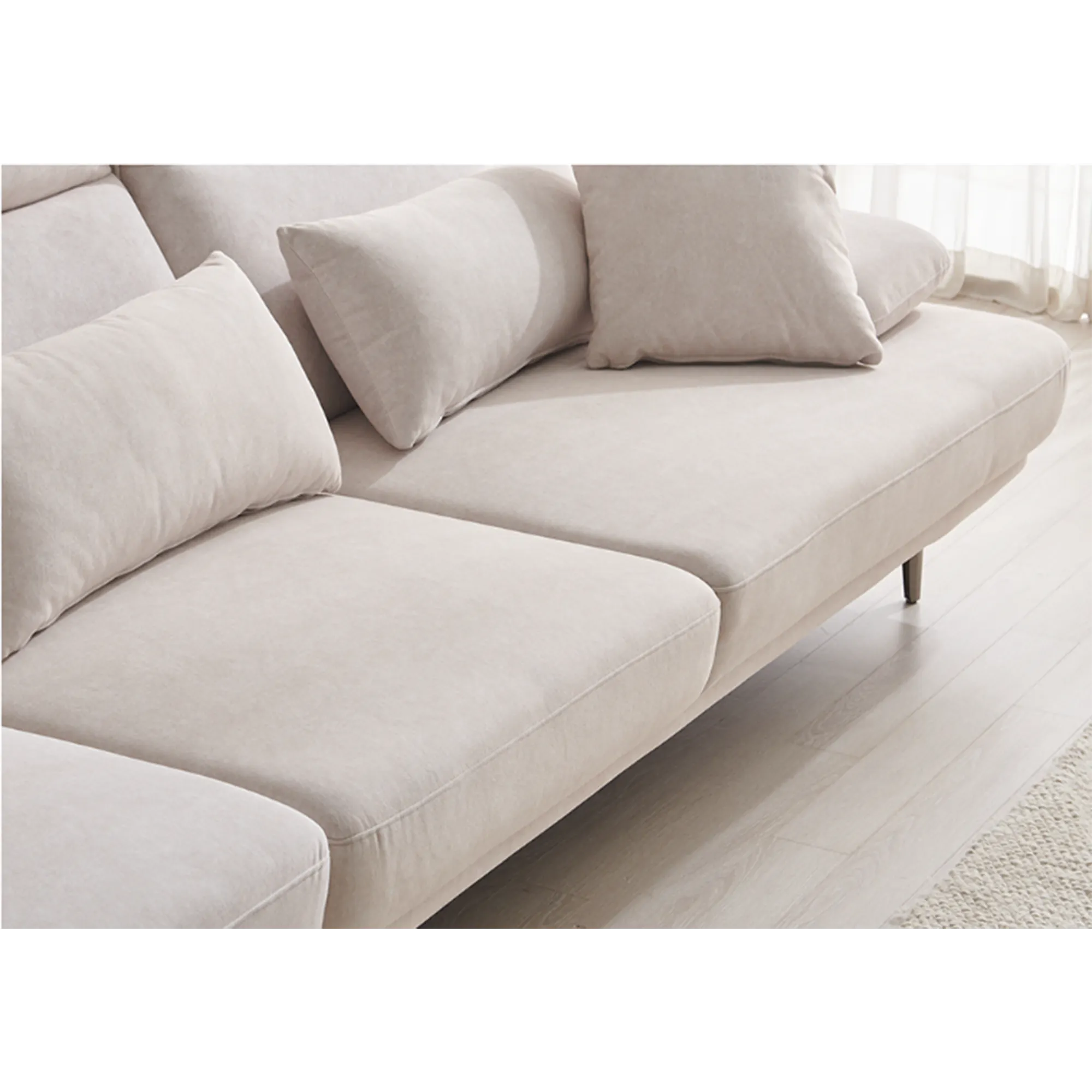 Cornell 3 Seater Adjustable Sofa - Cream (Pet Friendly) - 21