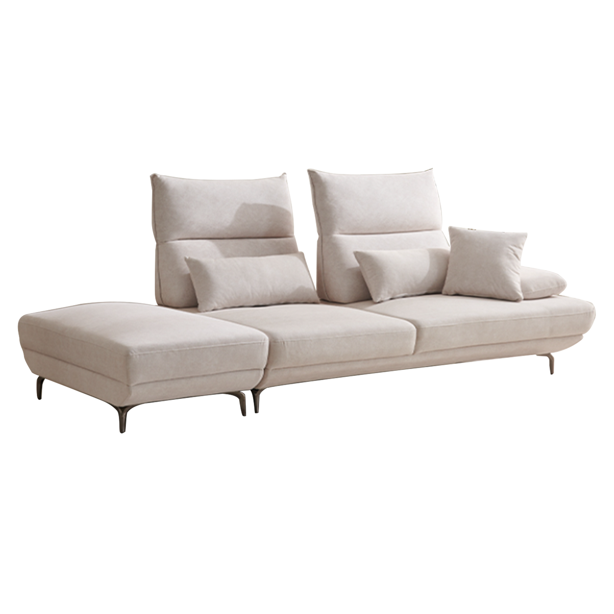 Cornell 3 Seater Adjustable Sofa - Cream (Pet Friendly)