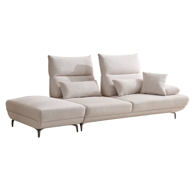 Cornell 3 Seater Adjustable Sofa - Cream (Pet Friendly) - 1
