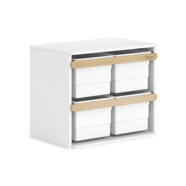 Tidy Toy Cabinet - Barley White & Almond - 0