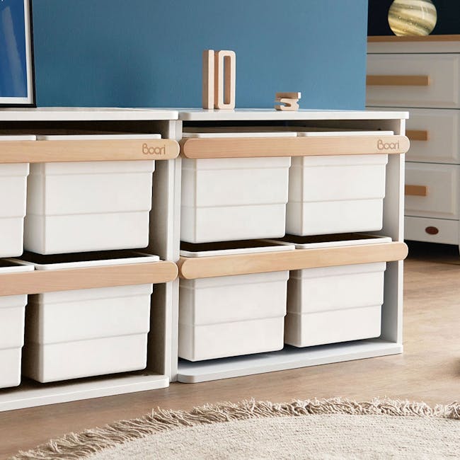 Tidy Toy Cabinet - Barley White & Almond - 1