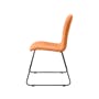 Ava Dining Chair - Matt Black, Tangerine - 6