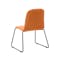Ava Dining Chair - Matt Black, Tangerine - 6