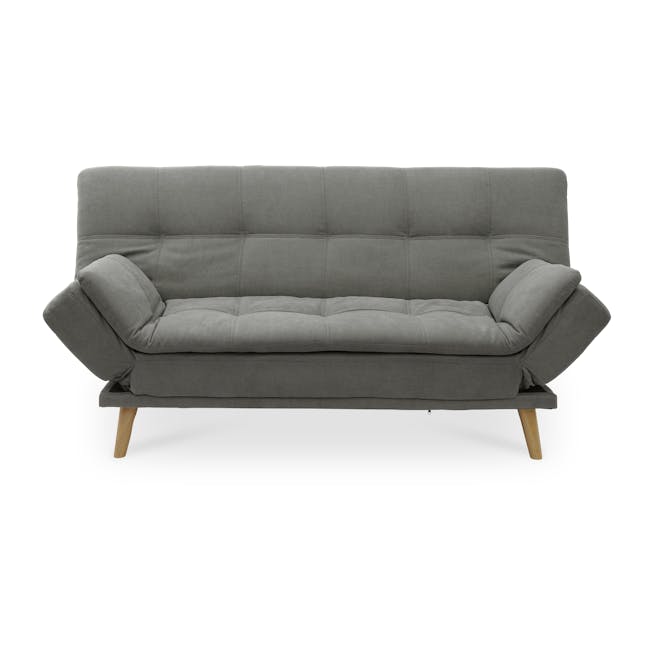 Kara 3 Seater Sofa Bed - Pigeon Grey - 15 - Modern gray upholstered sofa, minimalist design, comfortable seating, sleek