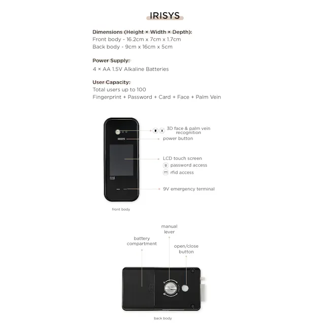 Eazea Irisys Digital Lock - 13