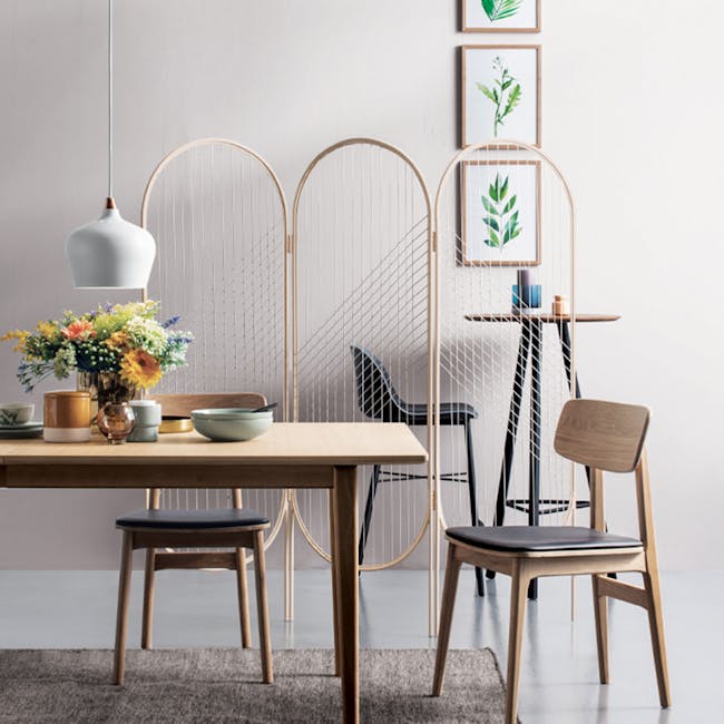Hayton Dining Table 1.8m with 4 Tacy Dining Chairs in Cocoa - 11