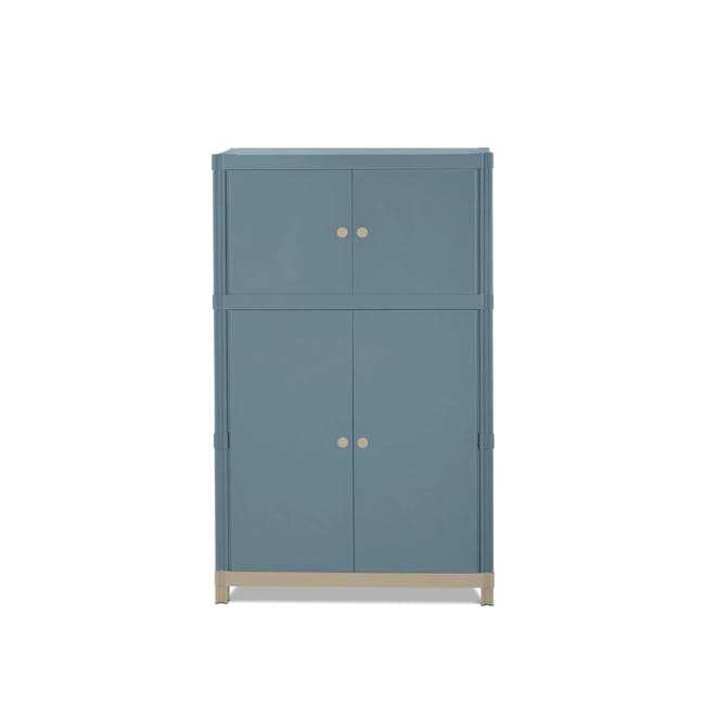 Flo 4-Door Tall Storage Cabinet - Fog - 0