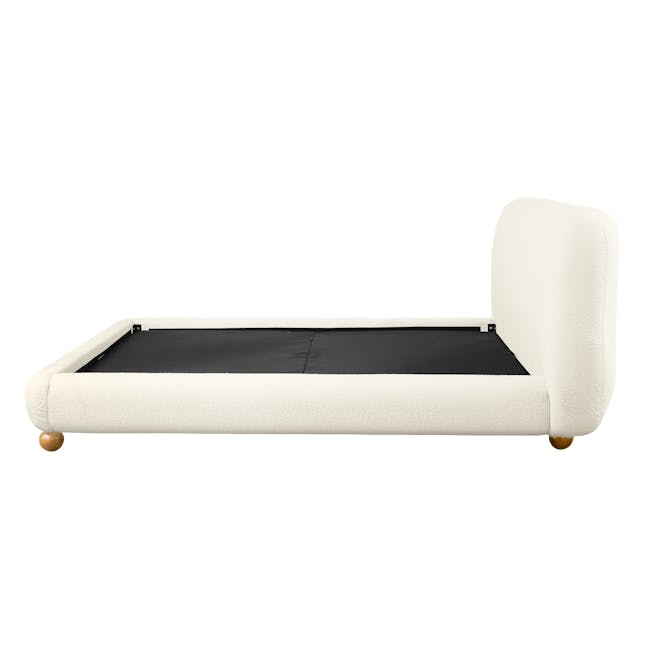 Othello Queen Bed - Ivory Boucle - 3